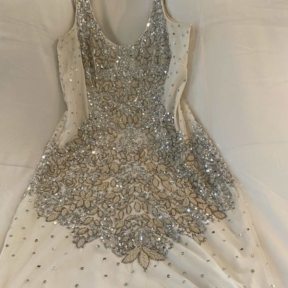 Off white embellished dress!
